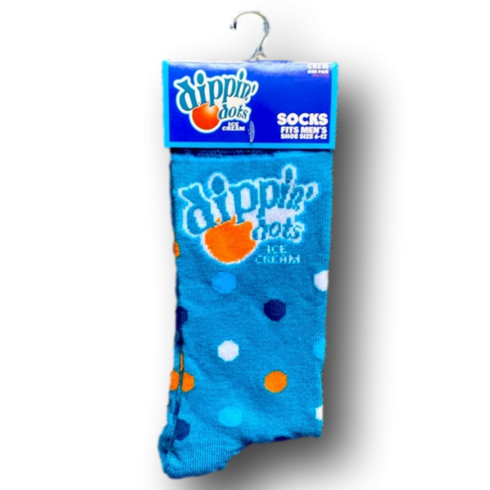3/$20 Dippin' Dots Ice Cream Funny Novelty Crew Socks - NWT